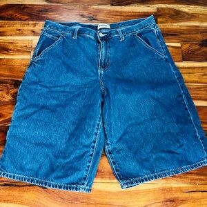 Men’s Jorts denim Shorts Cargo Baggy Loose Relaxed Fit Unisex